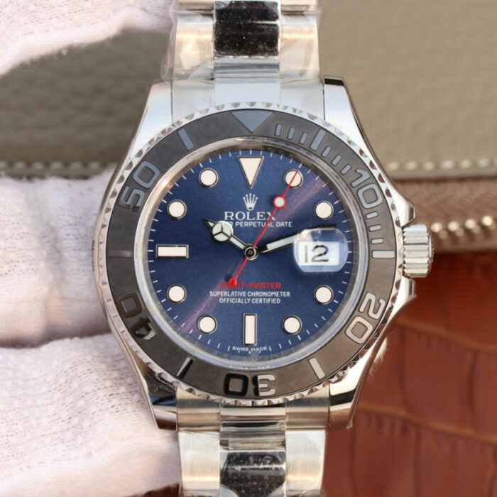 YACHT MASTER 1 ( BLACK & BLUE DIAL ) STAINLESS STEEL 40MM - Image 8