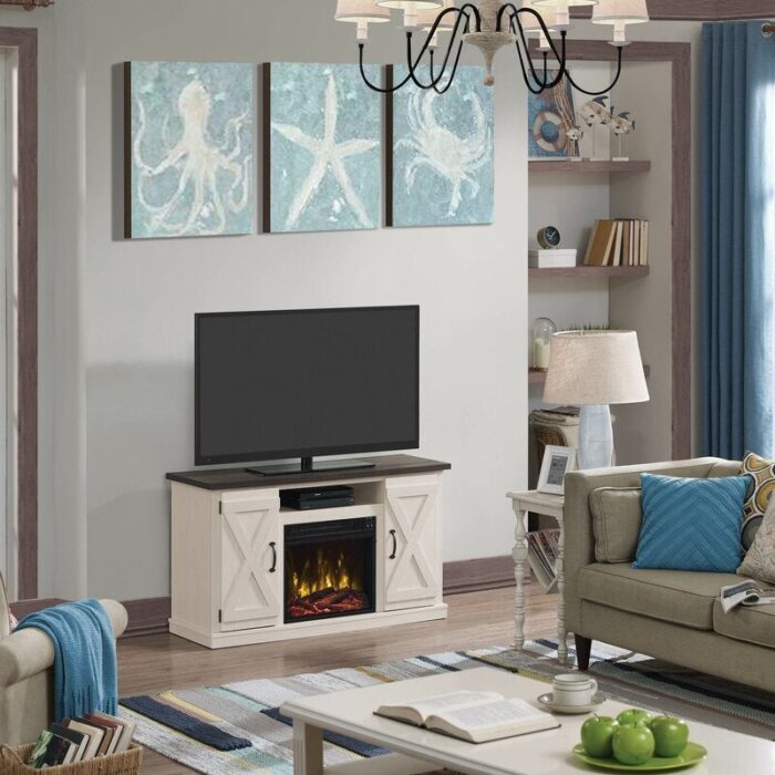 TV Stand for TVs up to 55" with Fireplace Included - Image 9