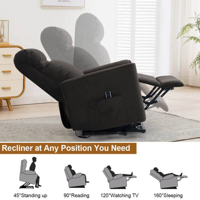 Power Lift Chair with Kneading Massage, Fabric - Image 4