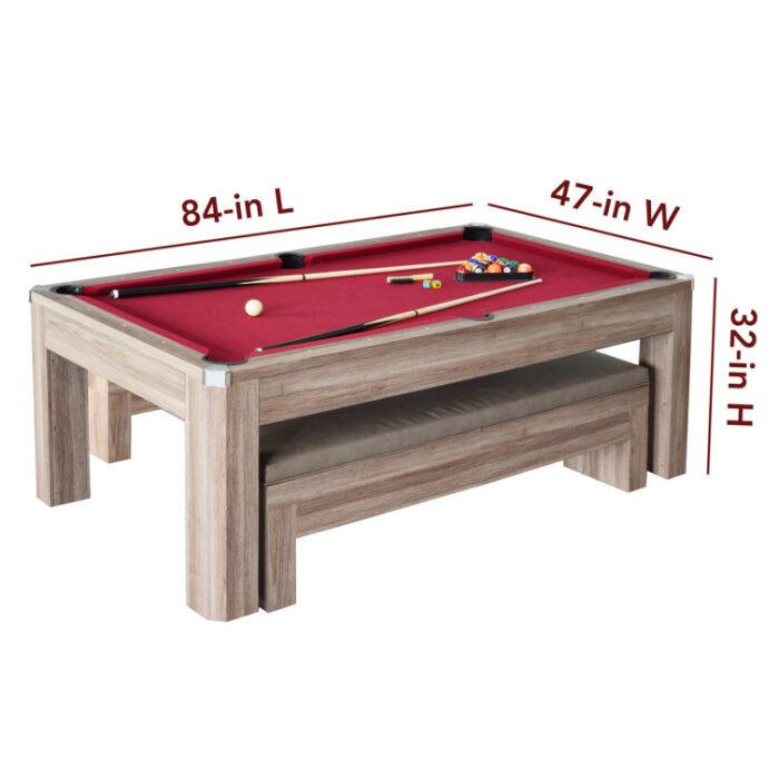 Newport 7-ft Pool Table Combo Set with Benches - Image 15