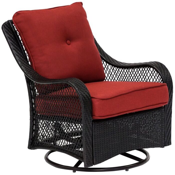 5-Piece Steel Patio Fire pit Conversation Set with Sahara Sand Cushions and 26 in. Square Fire pit Side Table - Image 10