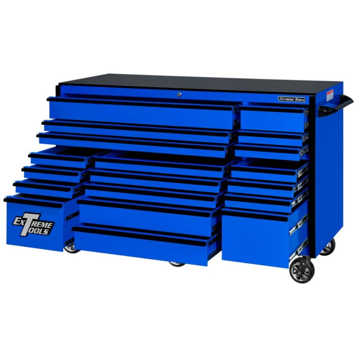 Extreme Tools 72″ x 30″, 19 Drawer Roller Cabinet with 250 lbs. drawer slides, RX 250 Series - Image 9