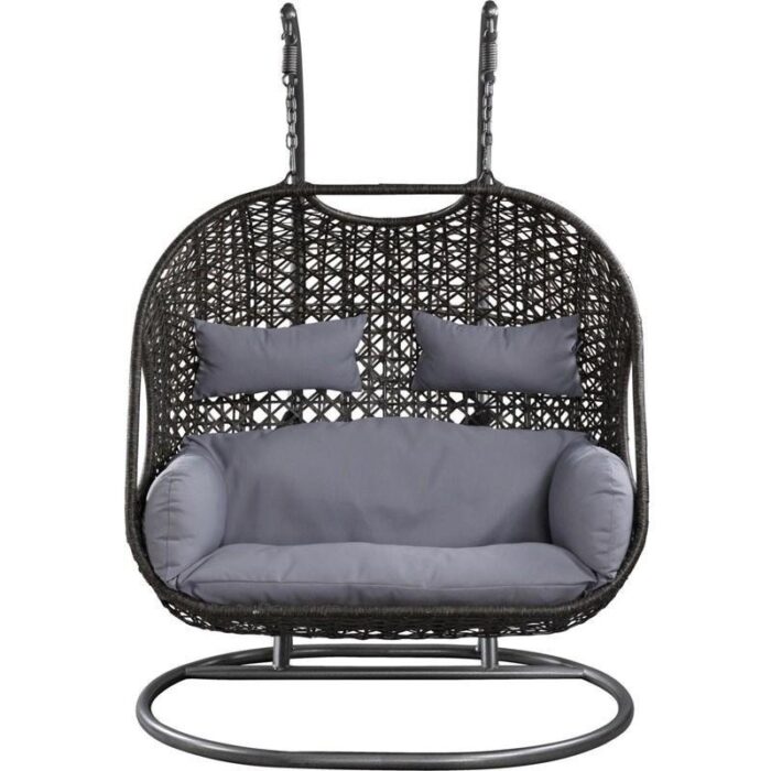 2025 Patio Wicker Swing Chair With Stand Rain Cover Included - Image 5