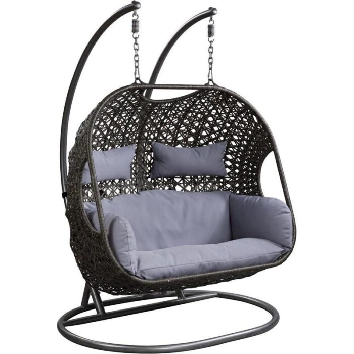 2025 Patio Wicker Swing Chair With Stand Rain Cover Included - Image 3